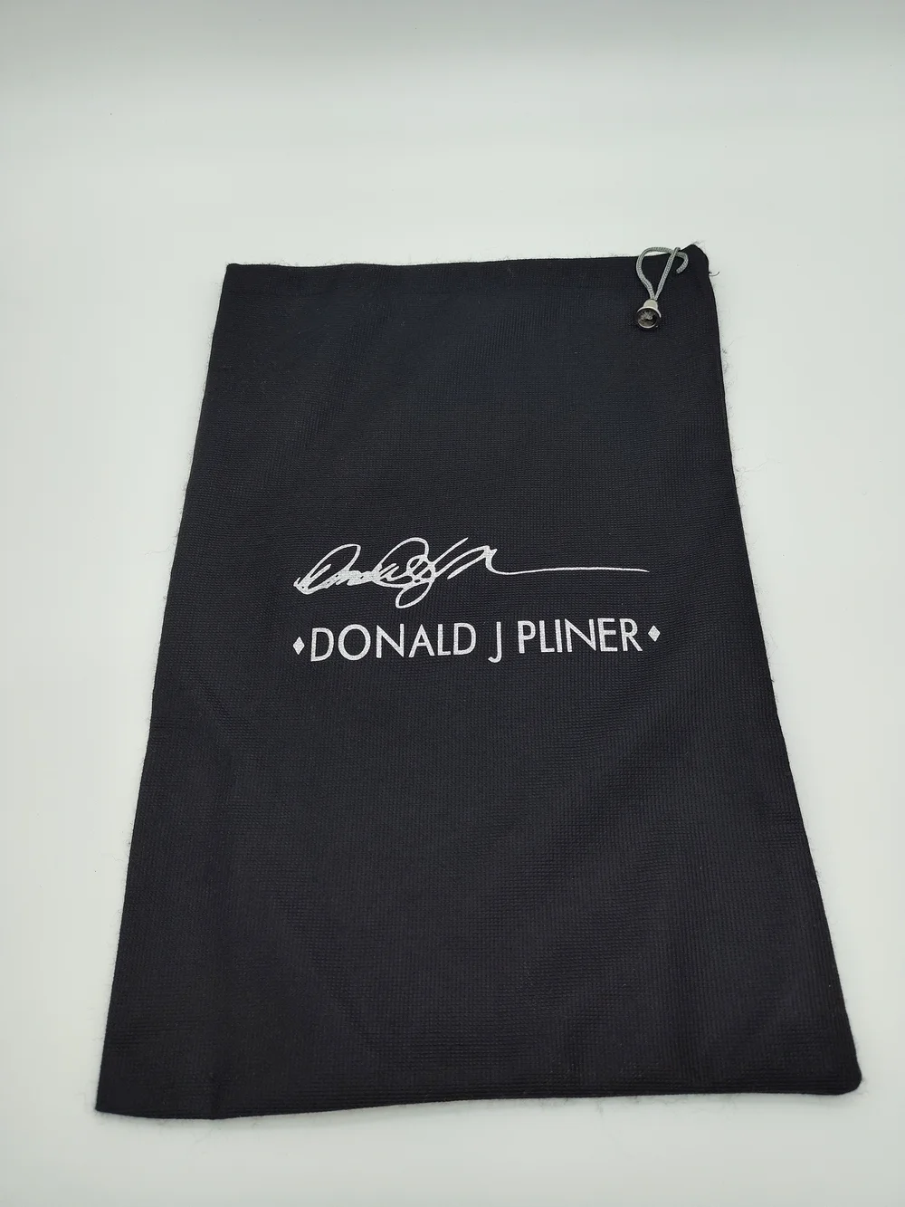 DONALD J PLINER Black Drawstring Dust Bag Shoe Storage Travel Pouch EUC